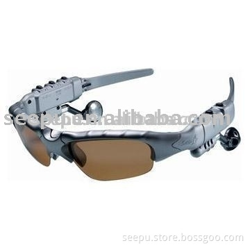 Digital Music Sunglasses (Silvery Grey) -- Unique Flexible Nylon Material